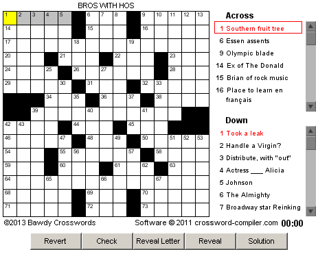 bawdy crossword