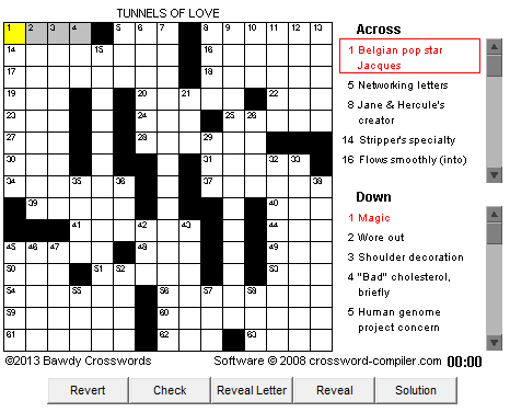 bawdy crossword