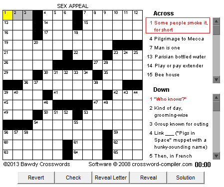 bawdy crossword