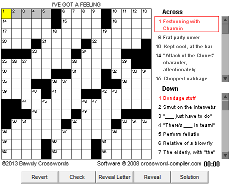 bawdy crossword