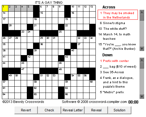 bawdy crossword