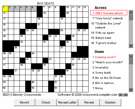 bawdy crossword