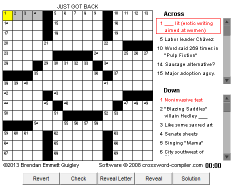 bawdy crossword