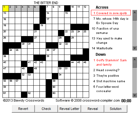 bawdy crossword