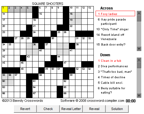 bawdy crossword