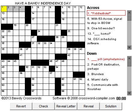 bawdy crossword