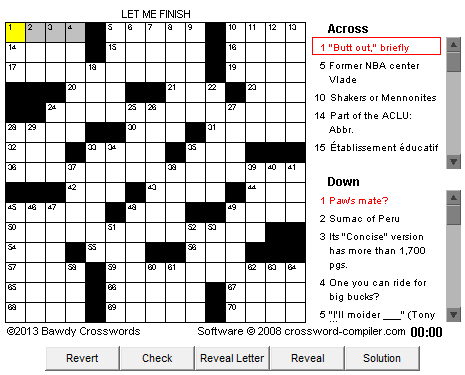 bawdy crossword