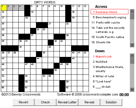 bawdy crossword