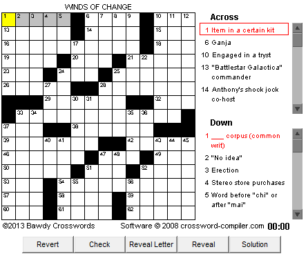 bawdy crossword