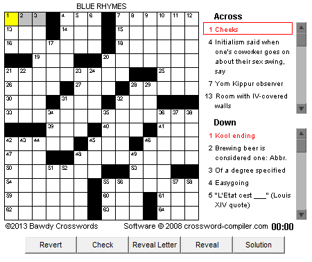 bawdy crossword