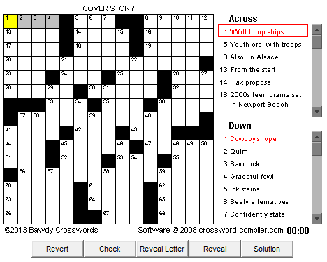 bawdy crossword