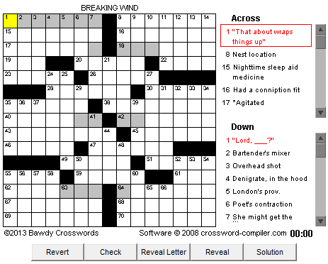 bawdy crossword