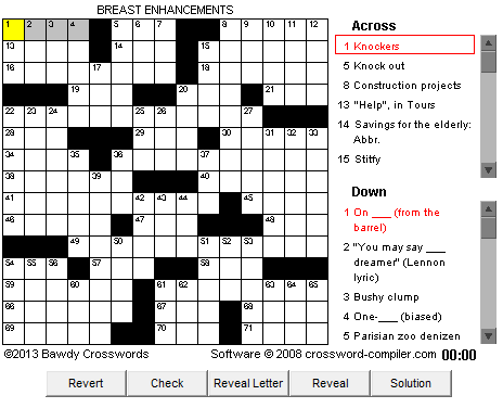 bawdy crossword