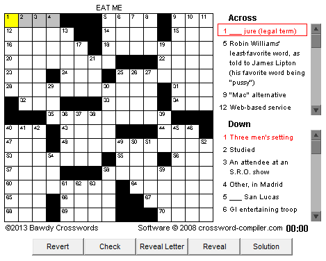 bawdy crossword