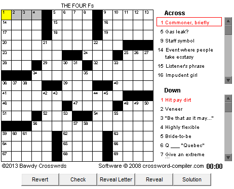 bawdy crossword