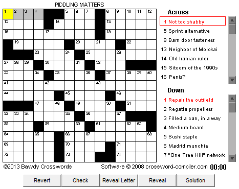 bawdy crossword