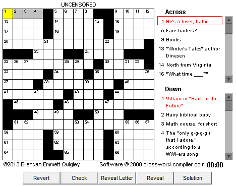 bawdy crossword