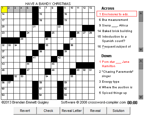 bawdy crossword