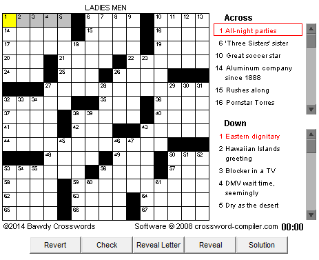 bawdy crossword