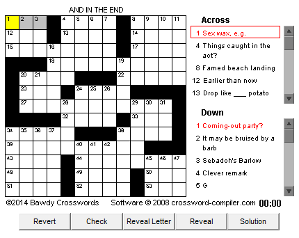 bawdy crossword