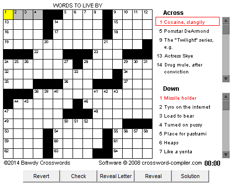 bawdy crossword