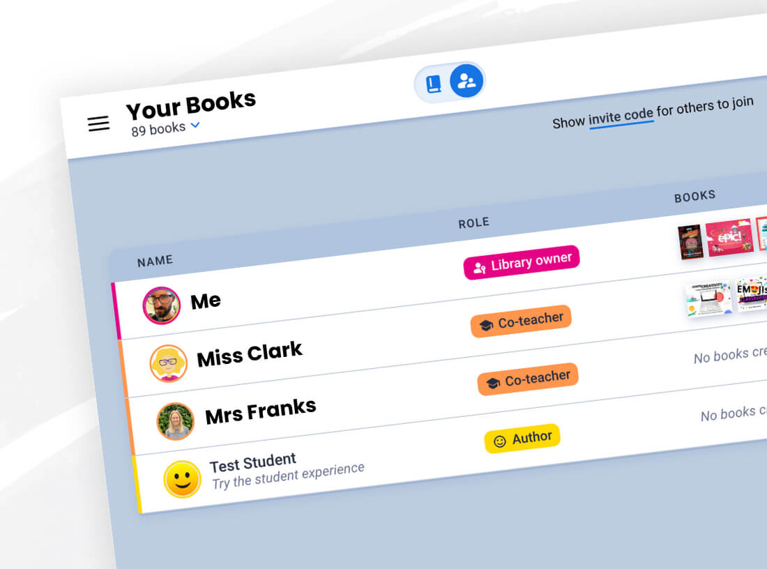 Co-teacher user interface