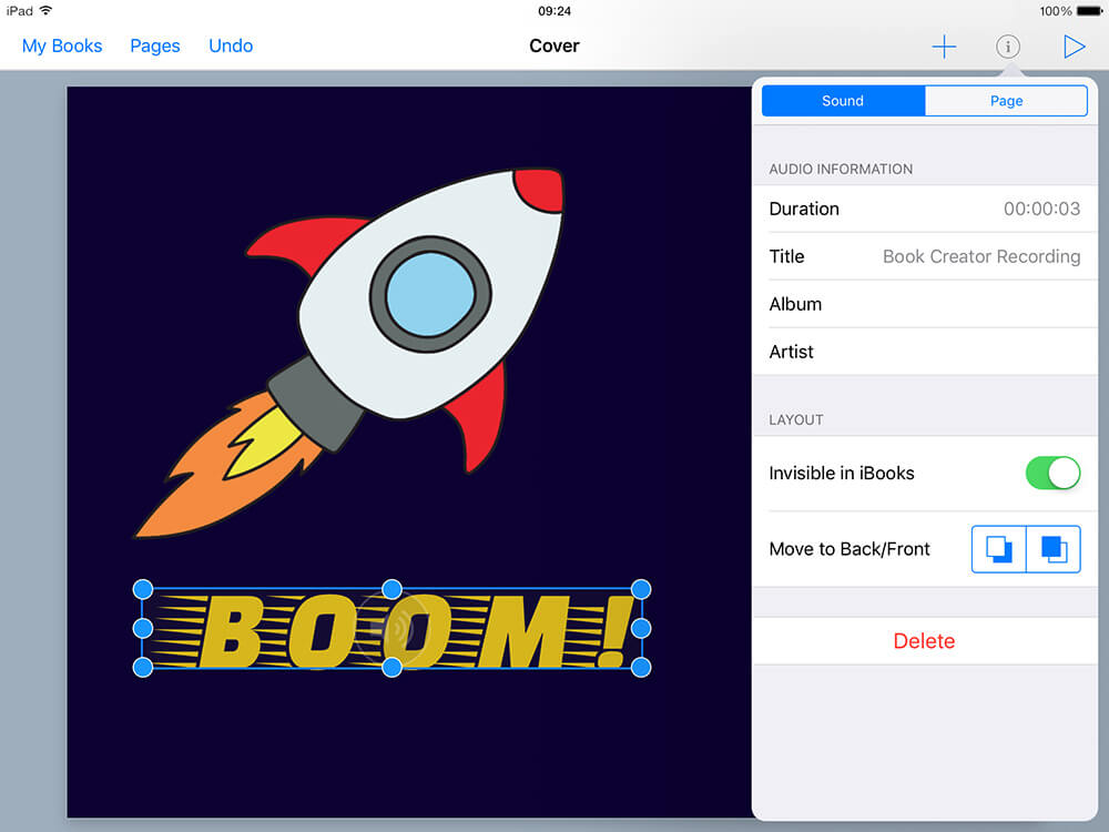 Resizable audio hotspots in action